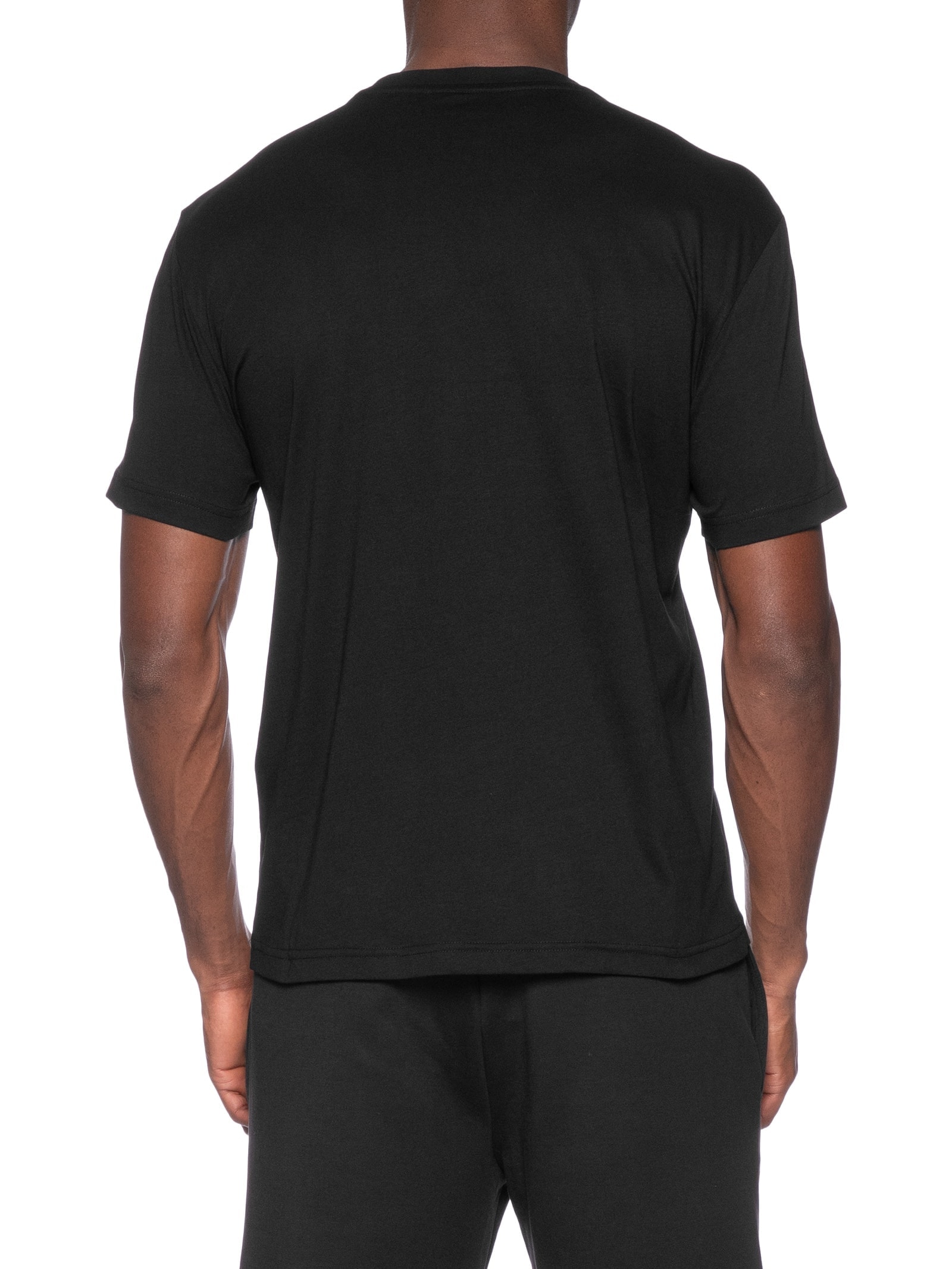 Camiseta Masculina Gola Careca Slim Fit Train Visibility Preto Ea7 Emporio Armani