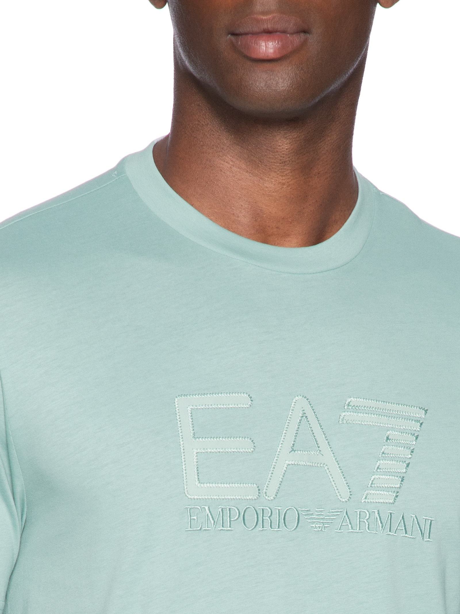 Camiseta Masculina Gola Careca Slim Fit Train Visibility Verde Ea7 Emporio Armani