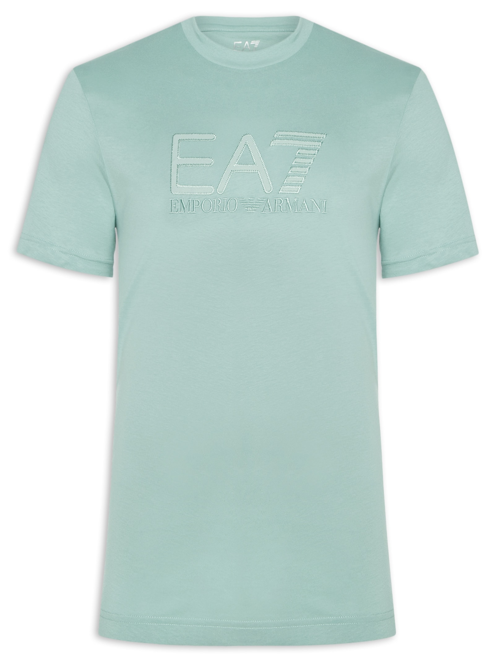 Camiseta Masculina Gola Careca Slim Fit Train Visibility Verde Ea7 Emporio Armani