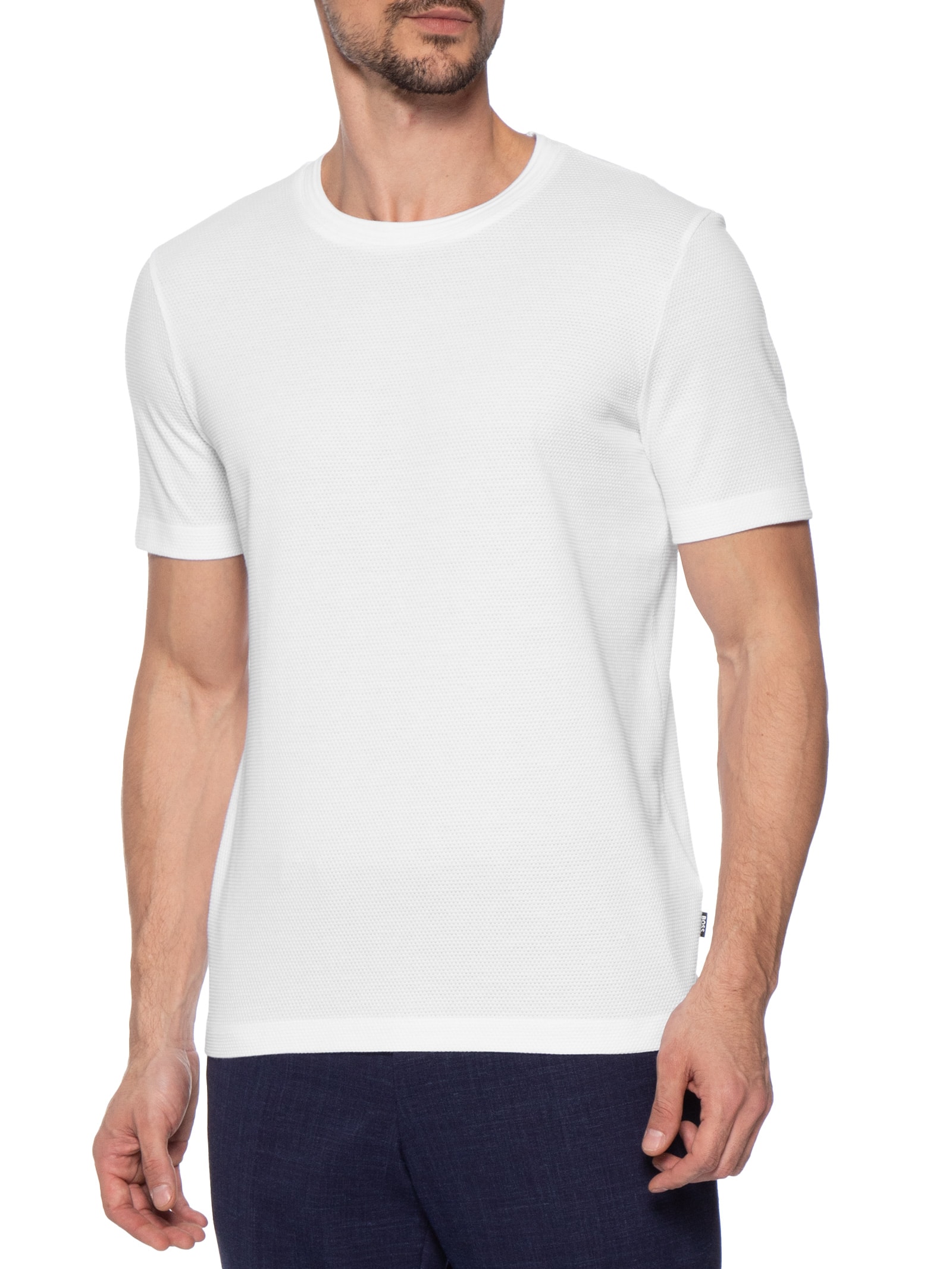 Camiseta Masculina Gola Careca Tiburt Branco Boss