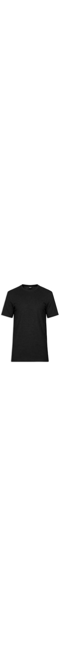 Camiseta Masculina Gola Careca Tiburt - Preto