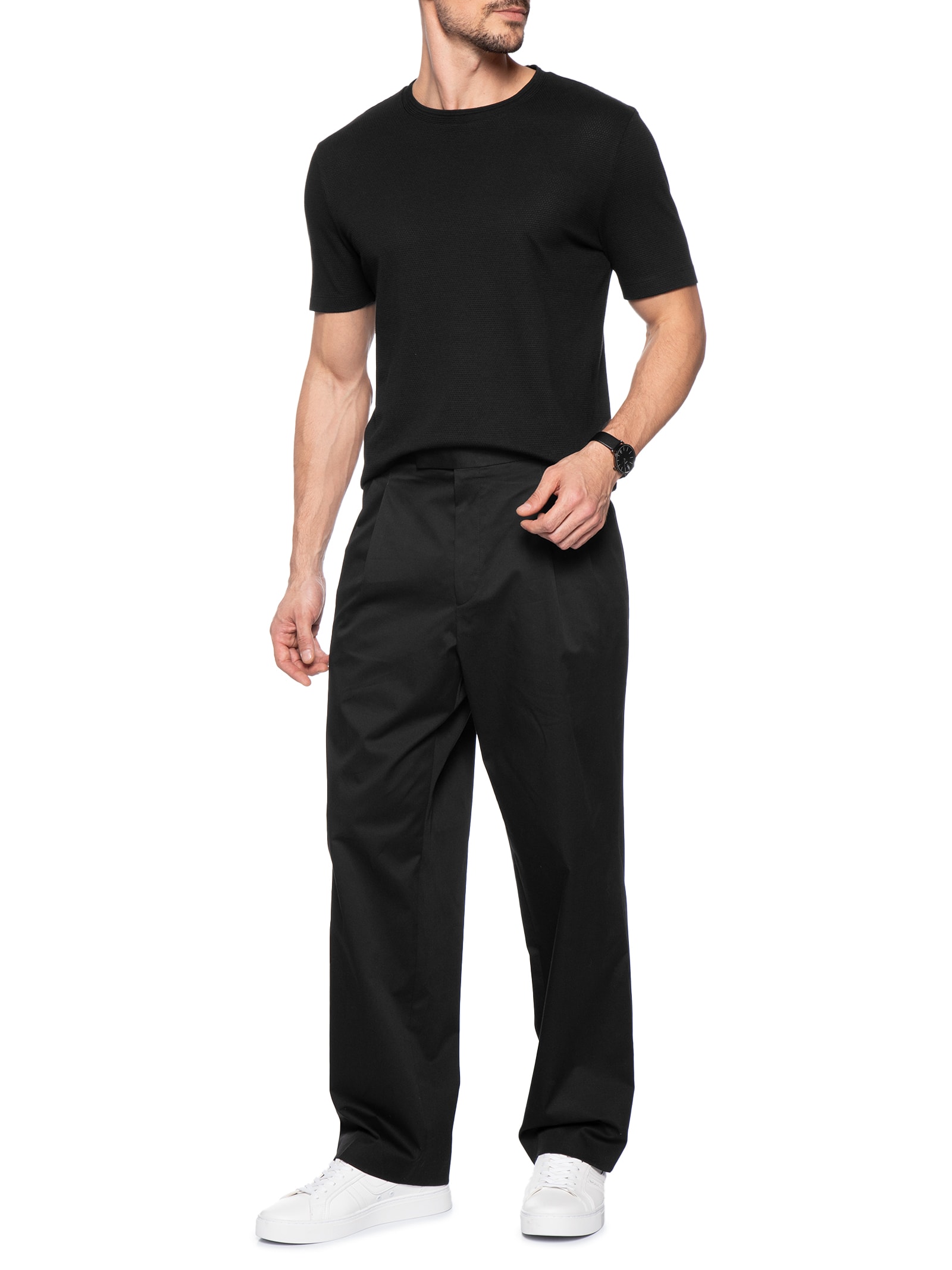 Camiseta Masculina Gola Careca Tiburt Preto Boss