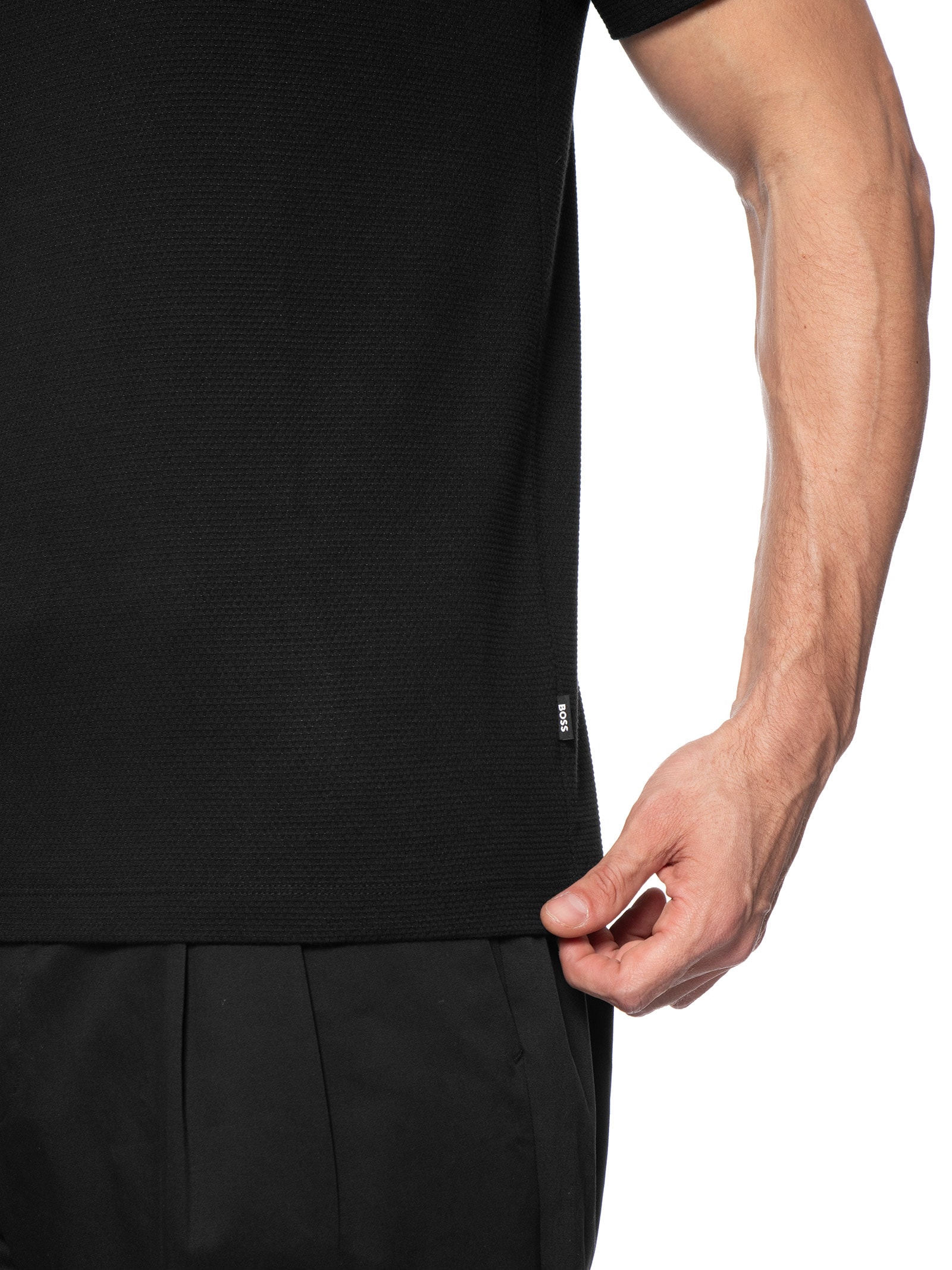 Camiseta Masculina Gola Careca Tiburt Preto Boss