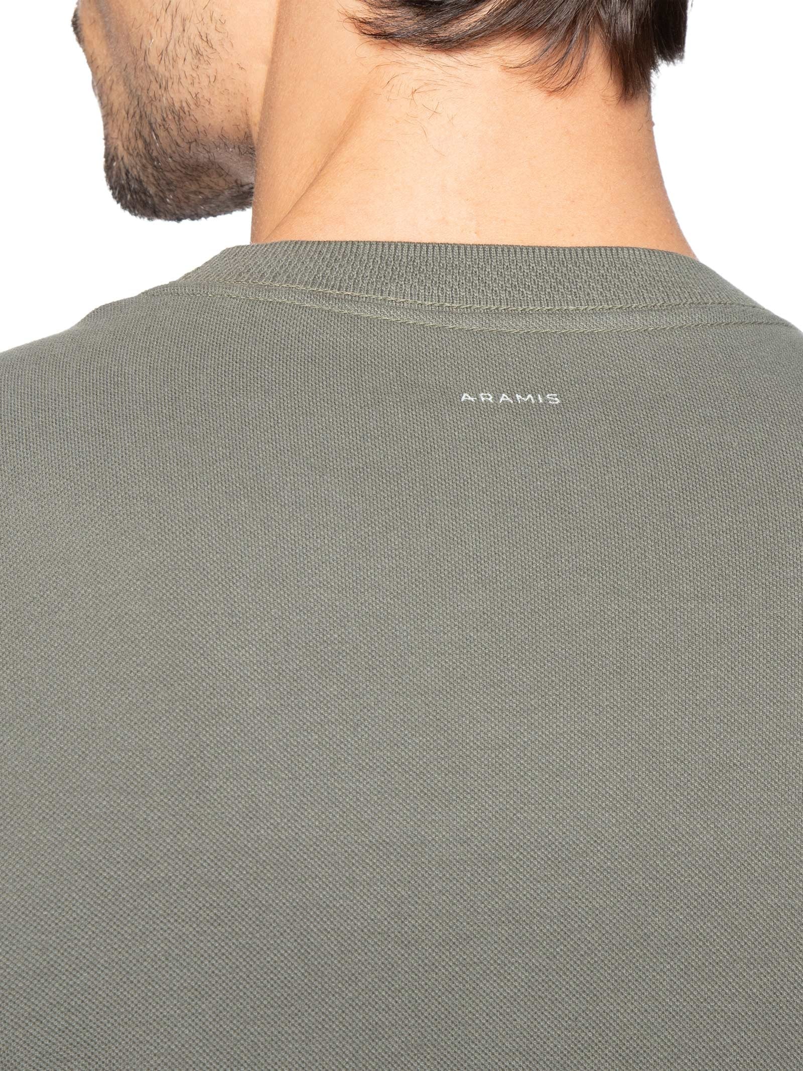 Camiseta Masculina Gola Jacquard Em Piquet Cinza Aramis