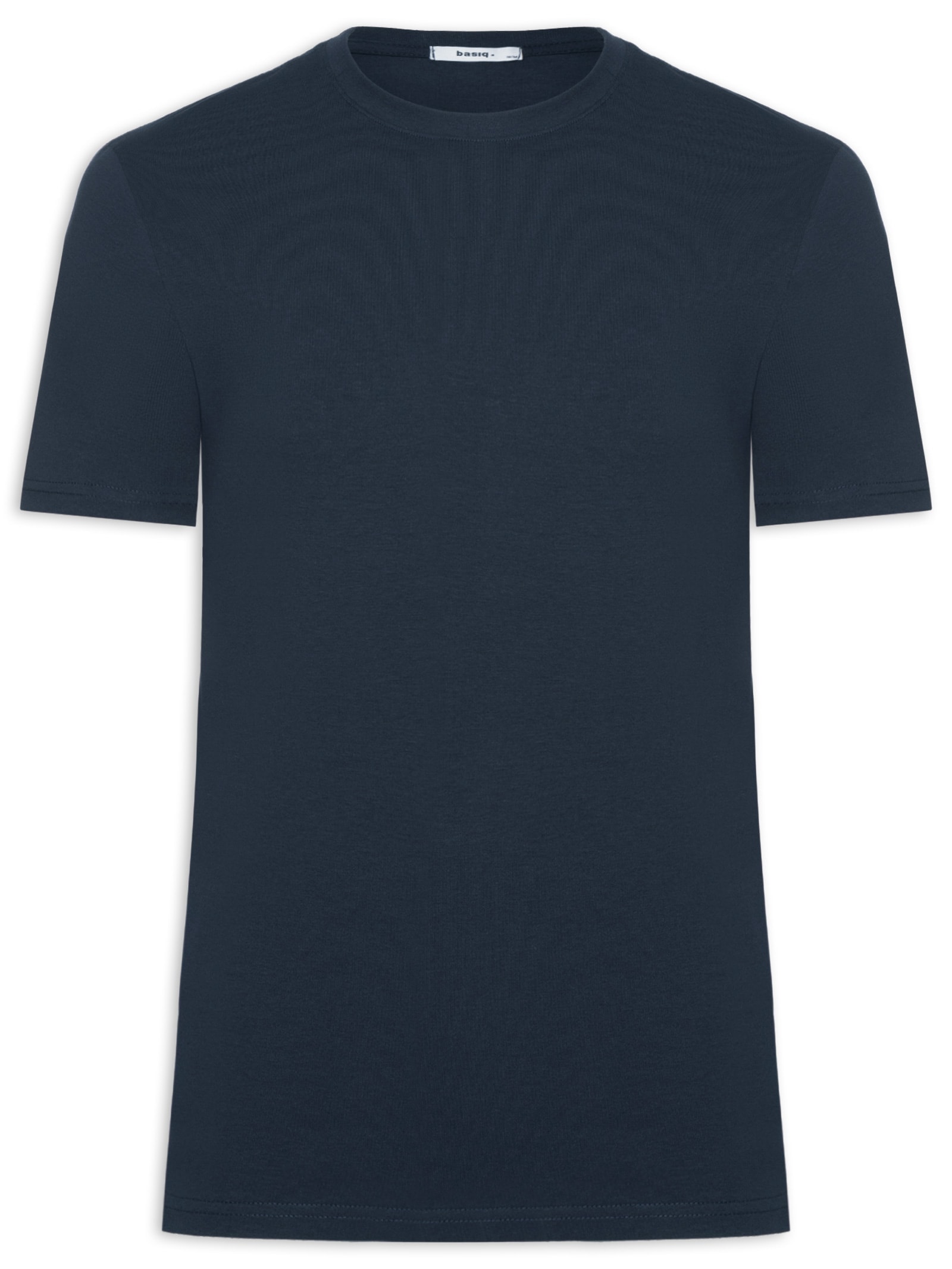 Camiseta Masculina Gola Redonda Azul Basiq Men
