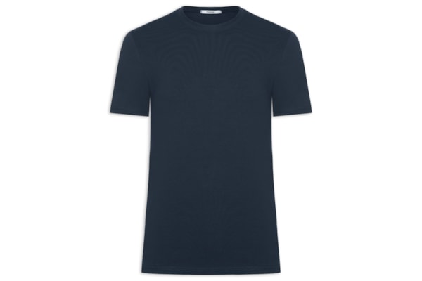 Camiseta Masculina Gola Redonda - Azul