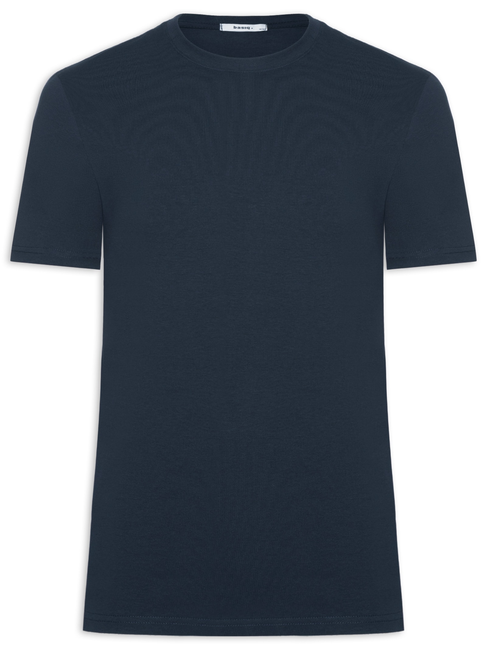 Camiseta Masculina Gola Redonda Azul Basiq Men