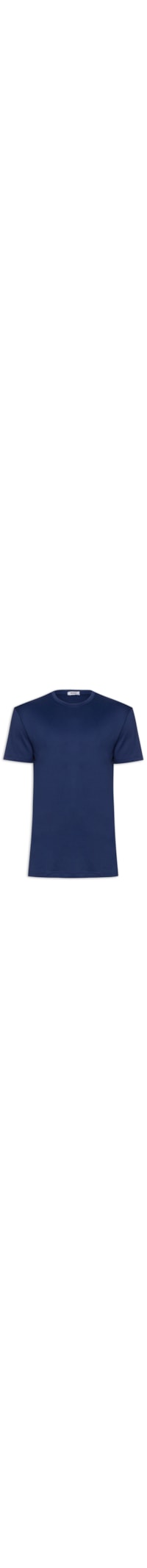 Camiseta Masculina Gola Redonda Básica - Azul