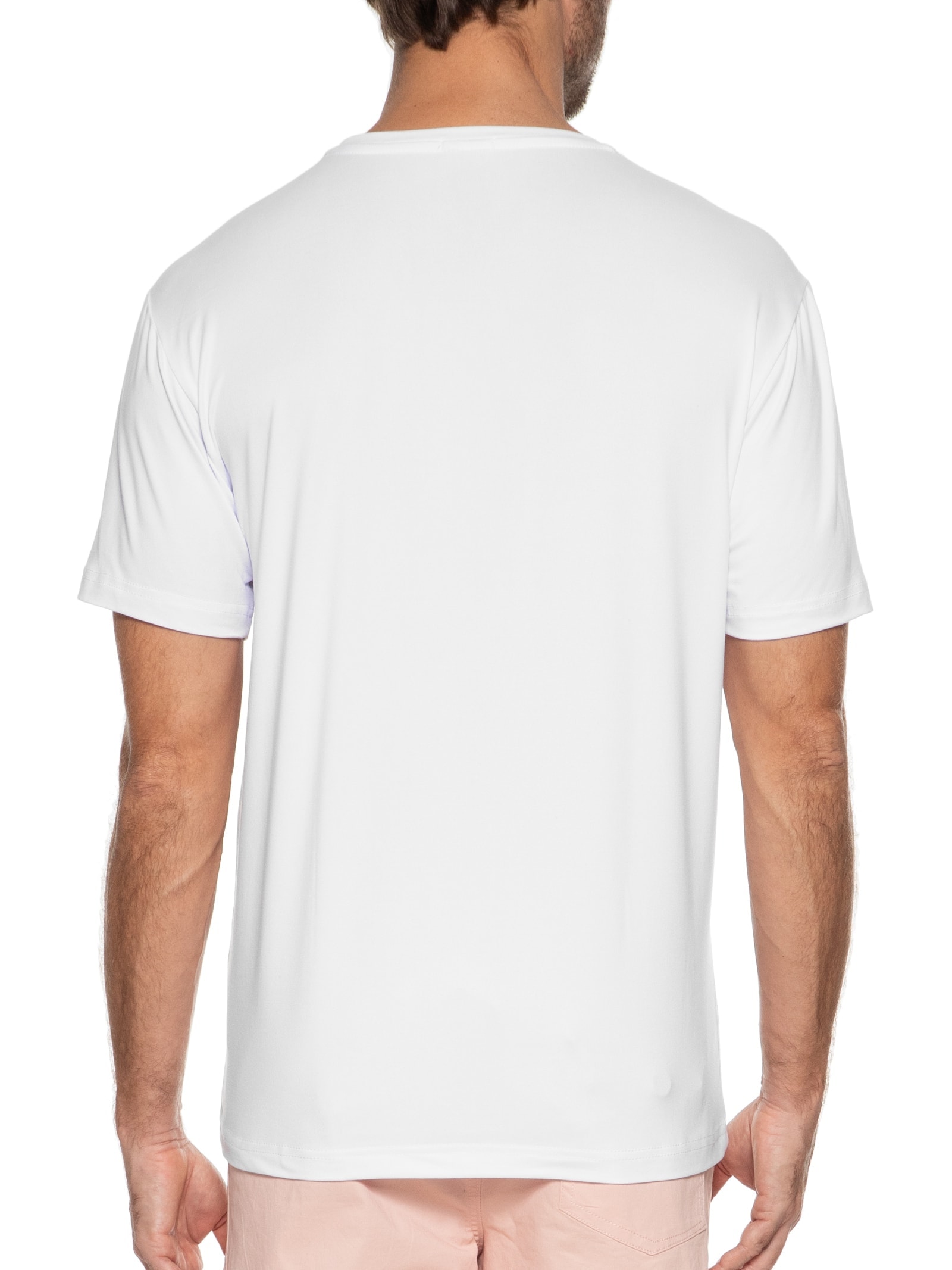 Camiseta Masculina Gola Redonda Básica Branco Basiq Men
