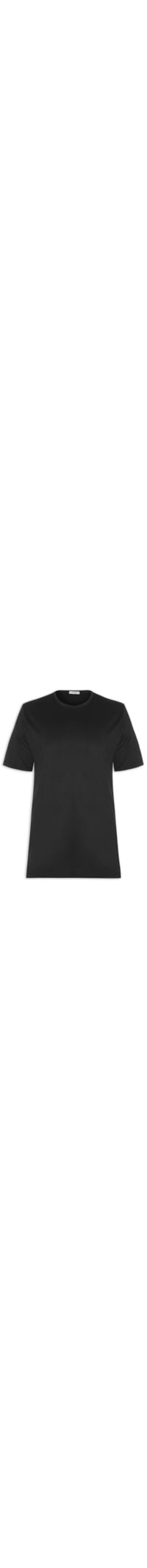 Camiseta Masculina Gola Redonda Básica - Preto