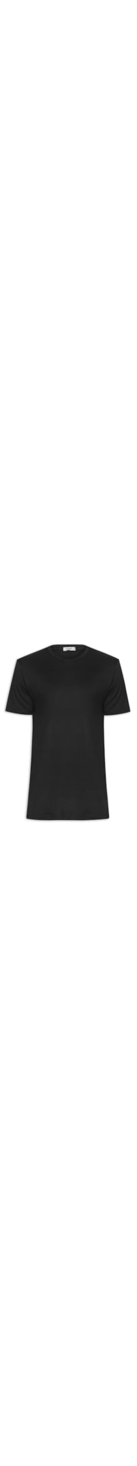 Camiseta Masculina Gola Redonda Básica - Preto
