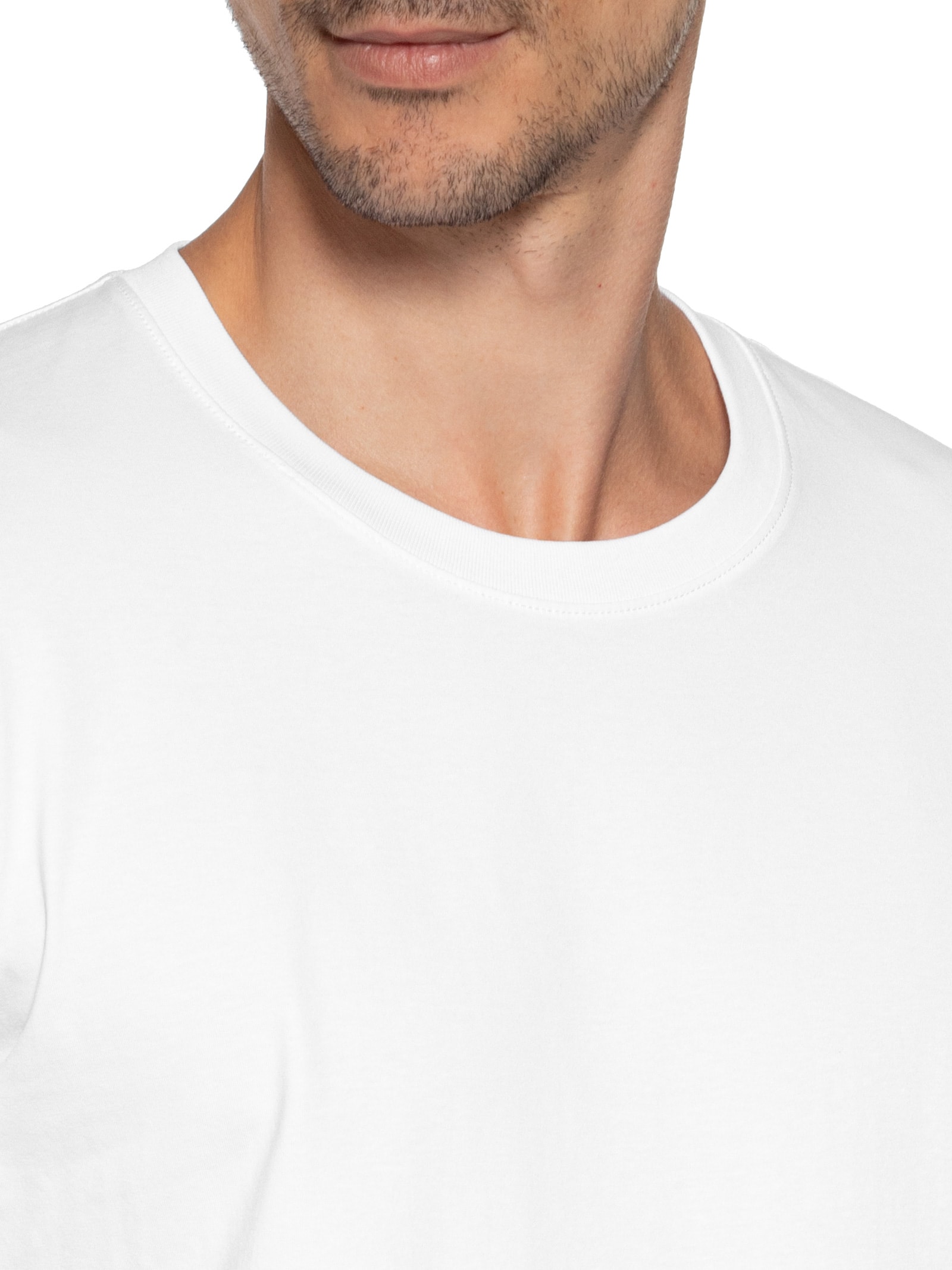 Camiseta Masculina Gola Redonda Branco Basiq Men