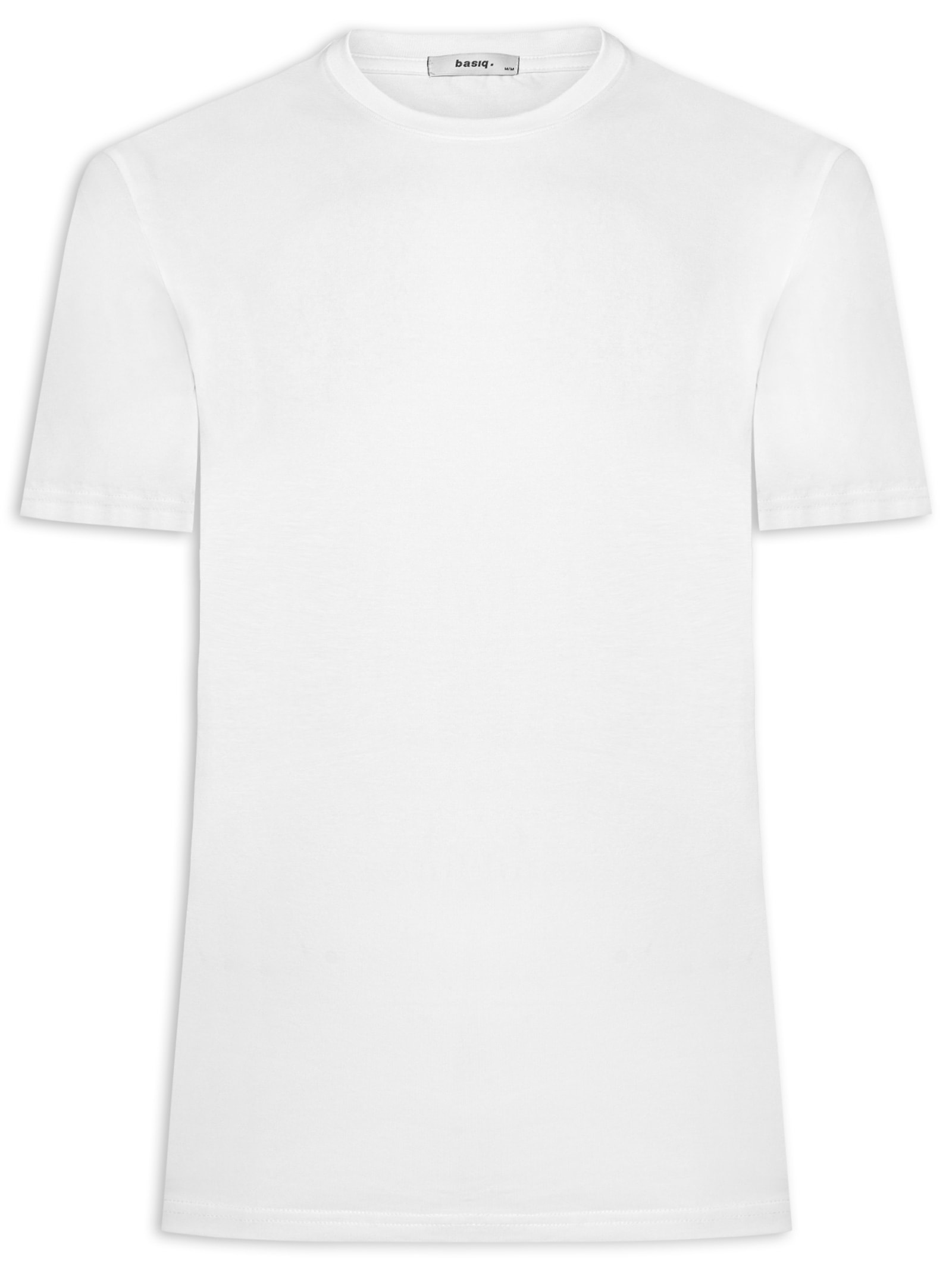 Camiseta Masculina Gola Redonda Branco Basiq Men