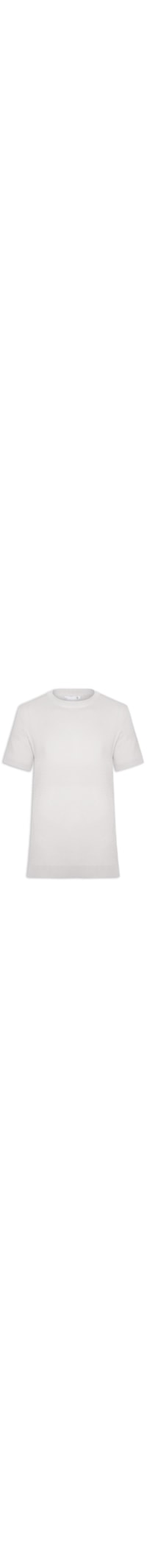 Camiseta Masculina Gola Redonda Em Tricot - Cinza