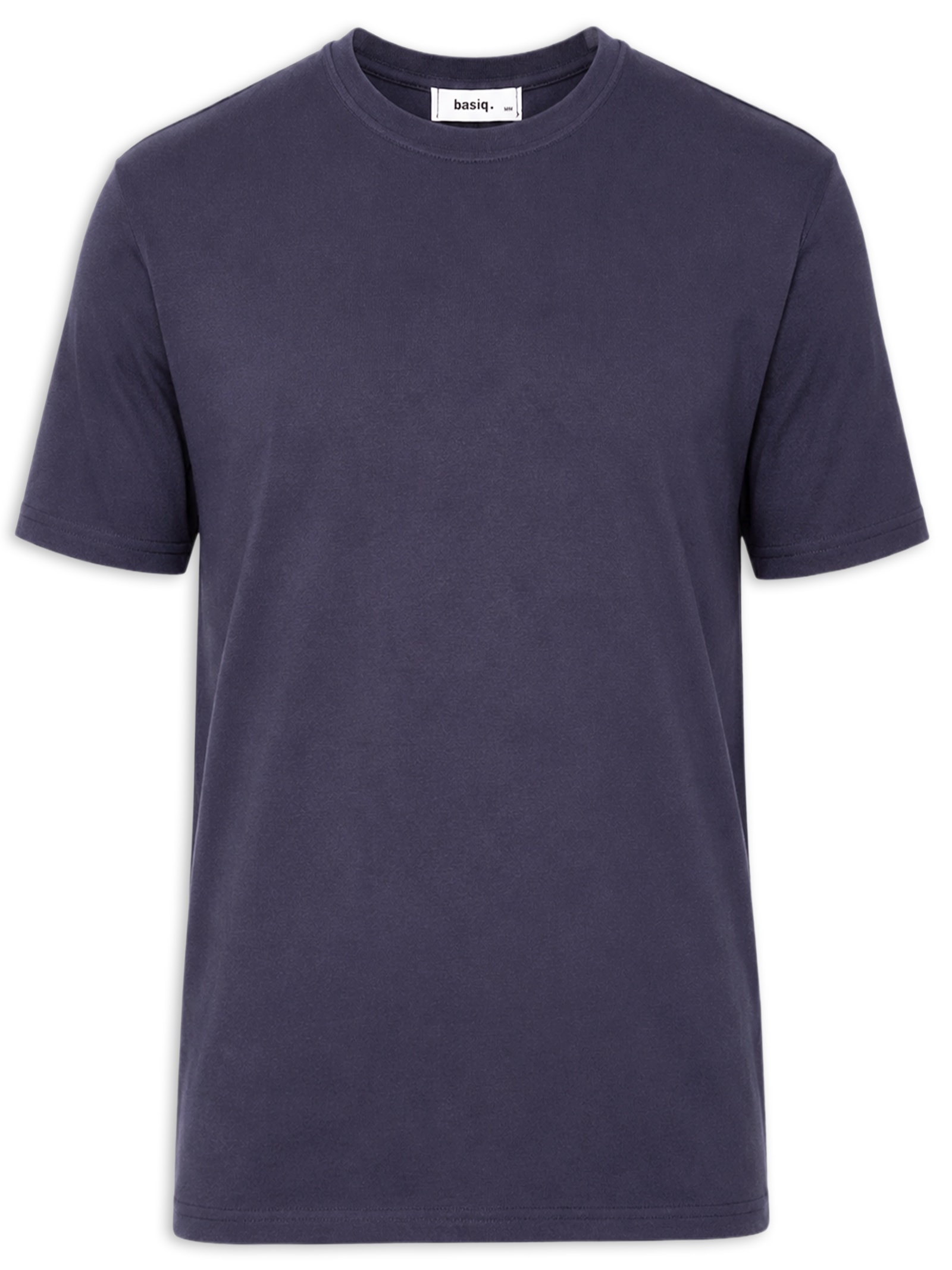 Camiseta Masculina Gola Redonda Manga Curta Azul Basiq Men