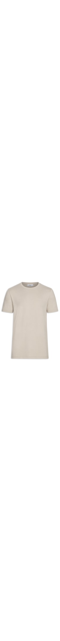 Camiseta Masculina Gola Redonda Manga Curta - Bege