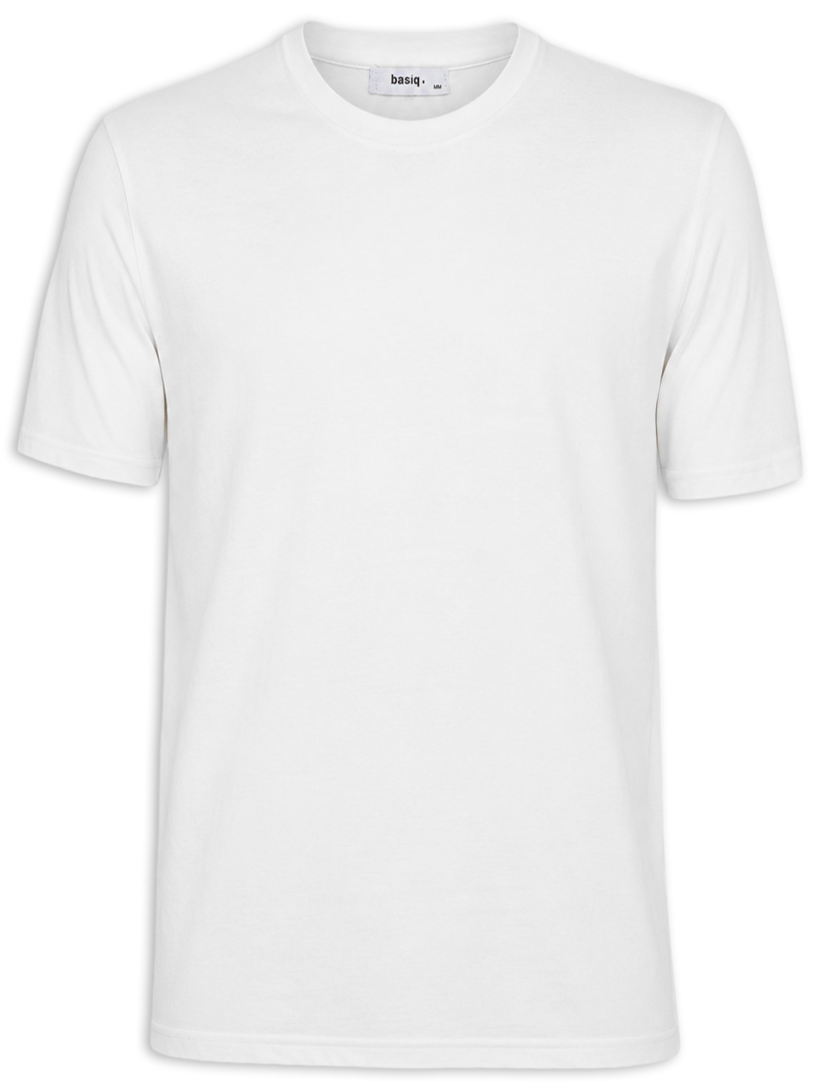 Camiseta Masculina Gola Redonda Manga Curta Branco Basiq Men