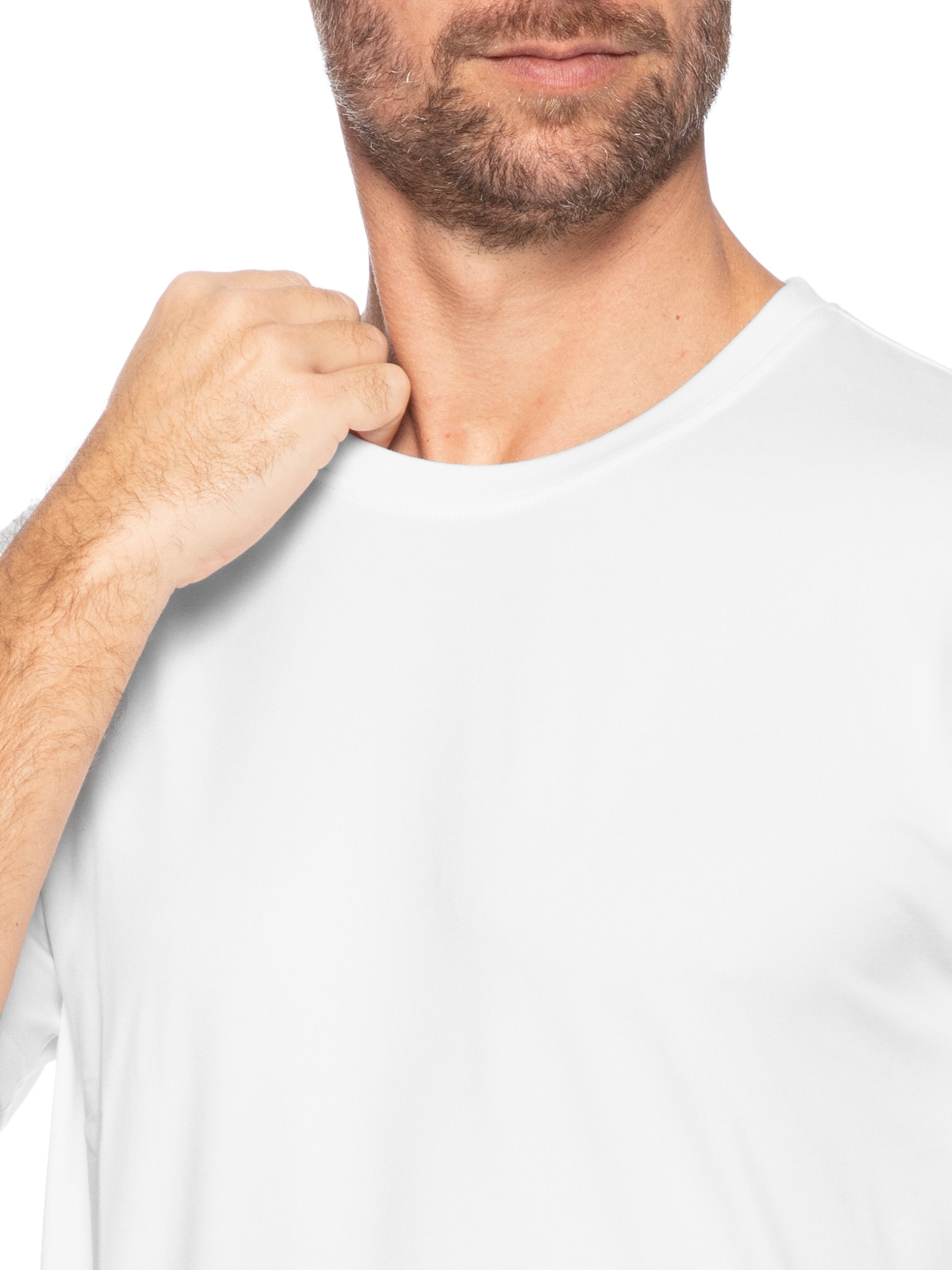Camiseta Masculina Gola Redonda Manga Curta Branco Basiq Men