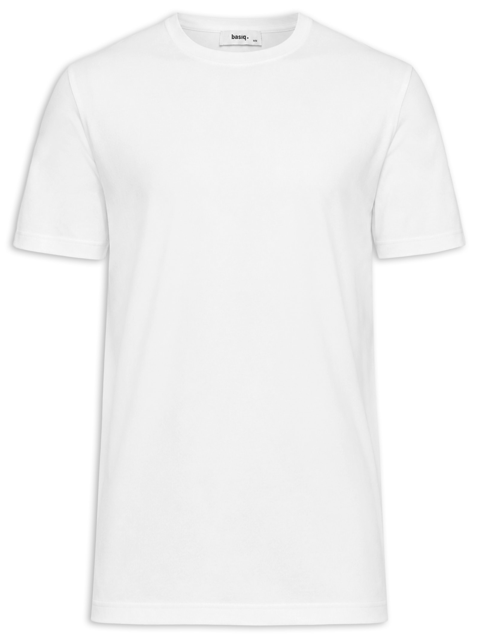 Camiseta Masculina Gola Redonda Manga Curta Branco Basiq Men