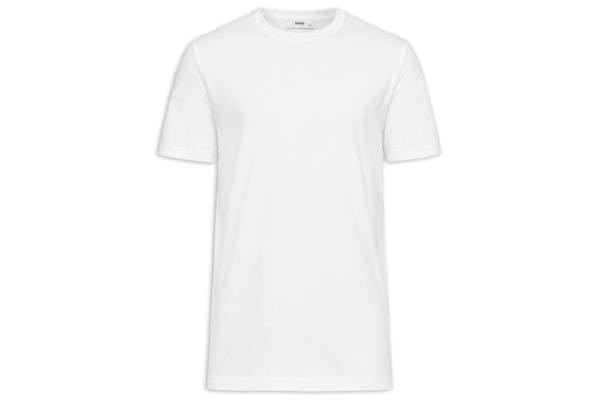 Camiseta Masculina Gola Redonda Manga Curta - Branco