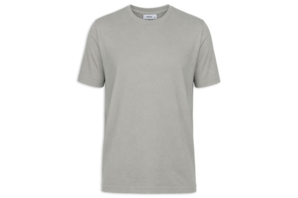 Camiseta Masculina Gola Redonda Manga Curta - Cinza