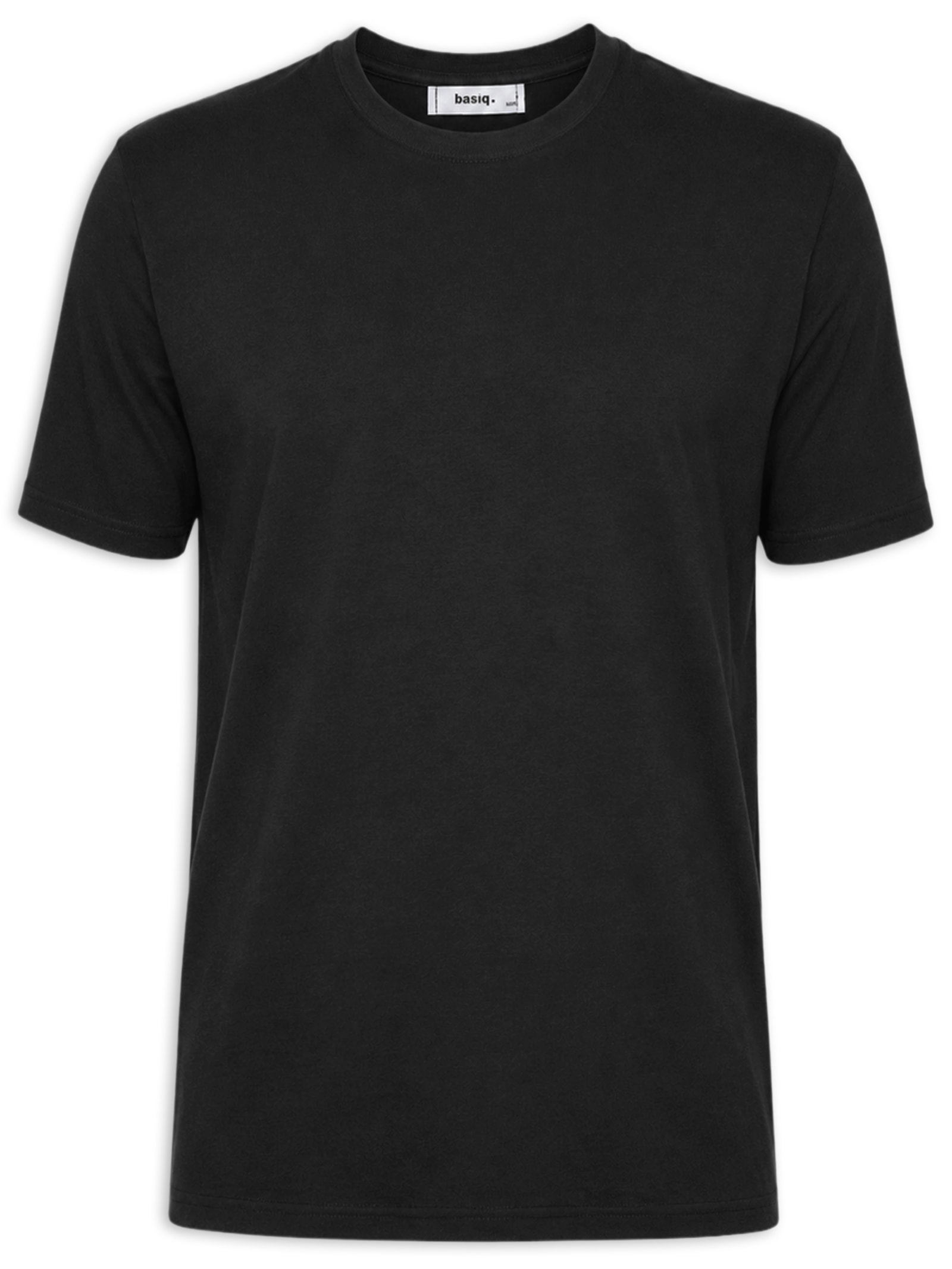 Camiseta Masculina Gola Redonda Manga Curta Preto Basiq Men