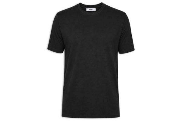 Camiseta Masculina Gola Redonda Manga Curta - Preto