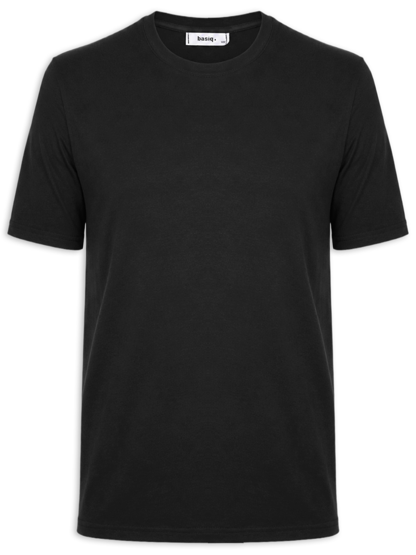 Camiseta Masculina Gola Redonda Manga Curta Preto Basiq Men