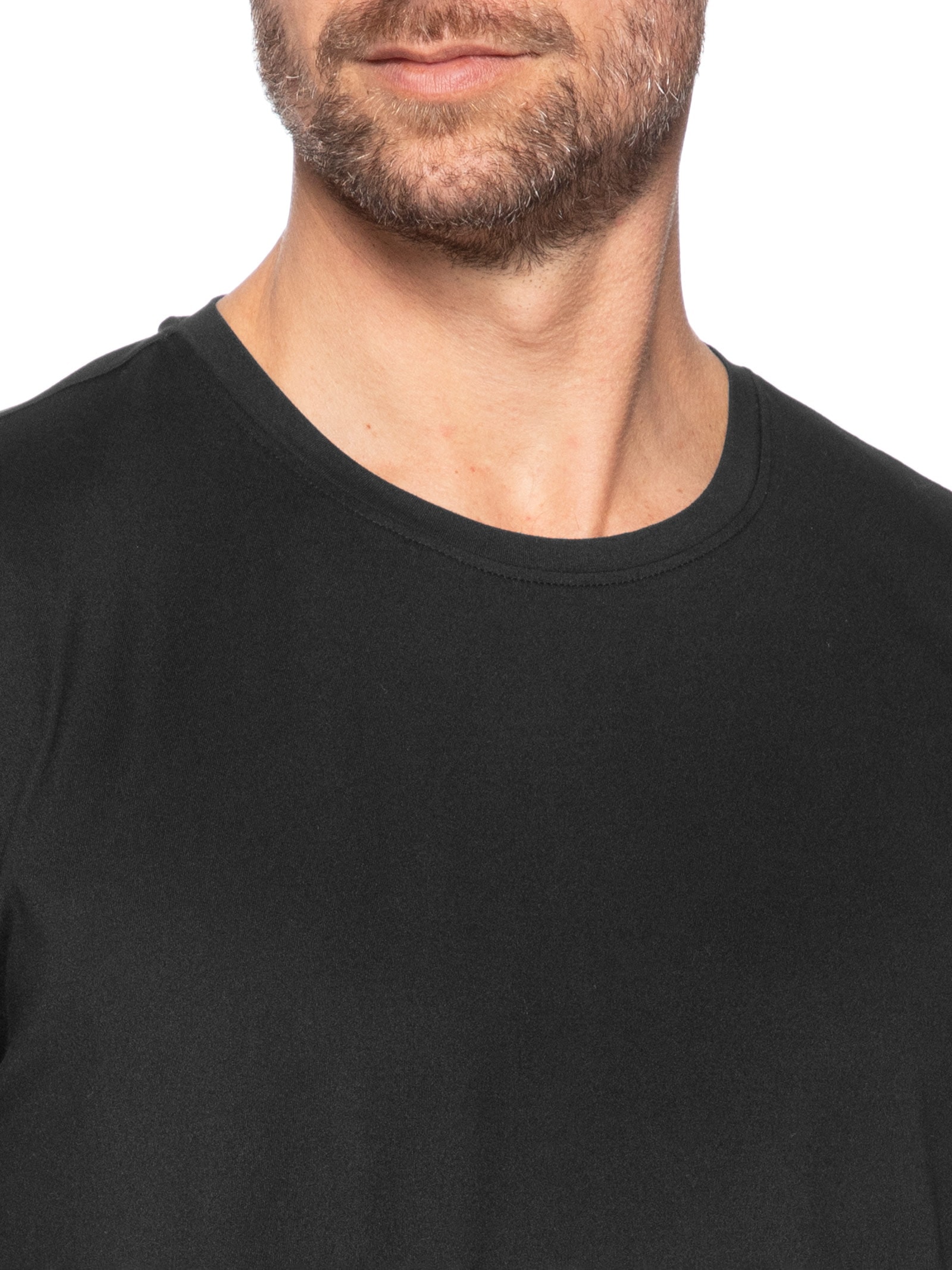Camiseta Masculina Gola Redonda Manga Curta Preto Basiq Men