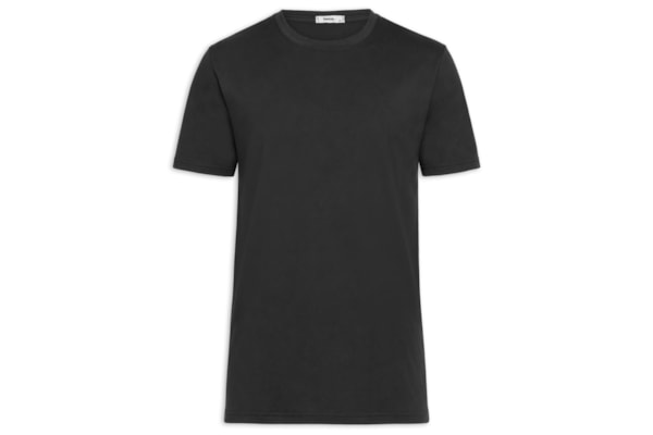 Camiseta Masculina Gola Redonda Manga Curta - Preto