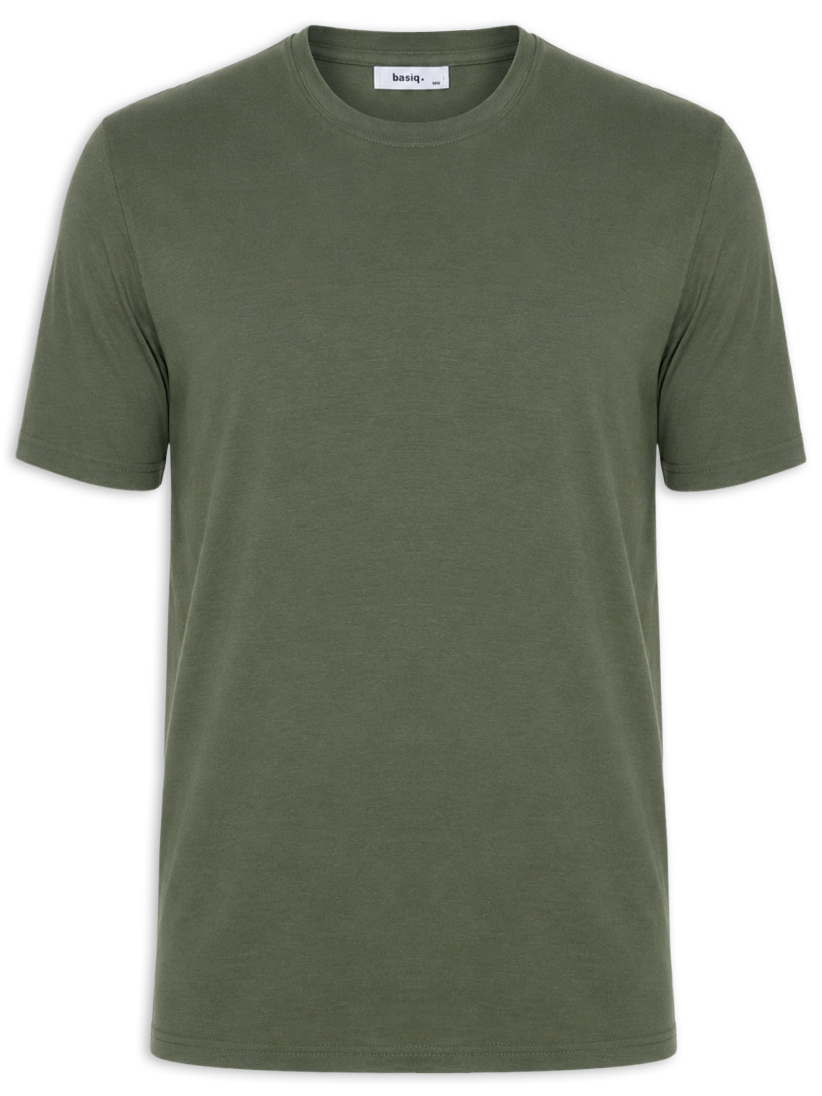 Camiseta Masculina Gola Redonda Manga Curta Verde Basiq Men