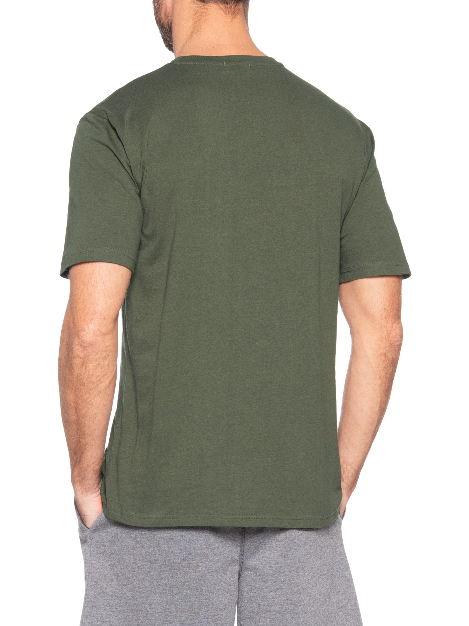 Camiseta Masculina Gola Redonda Manga Curta Verde Basiq Men