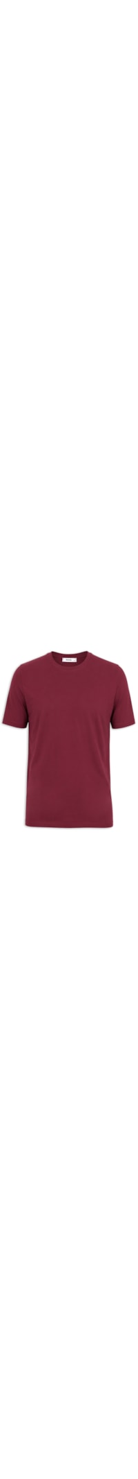Camiseta Masculina Gola Redonda Manga Curta - Vermelho