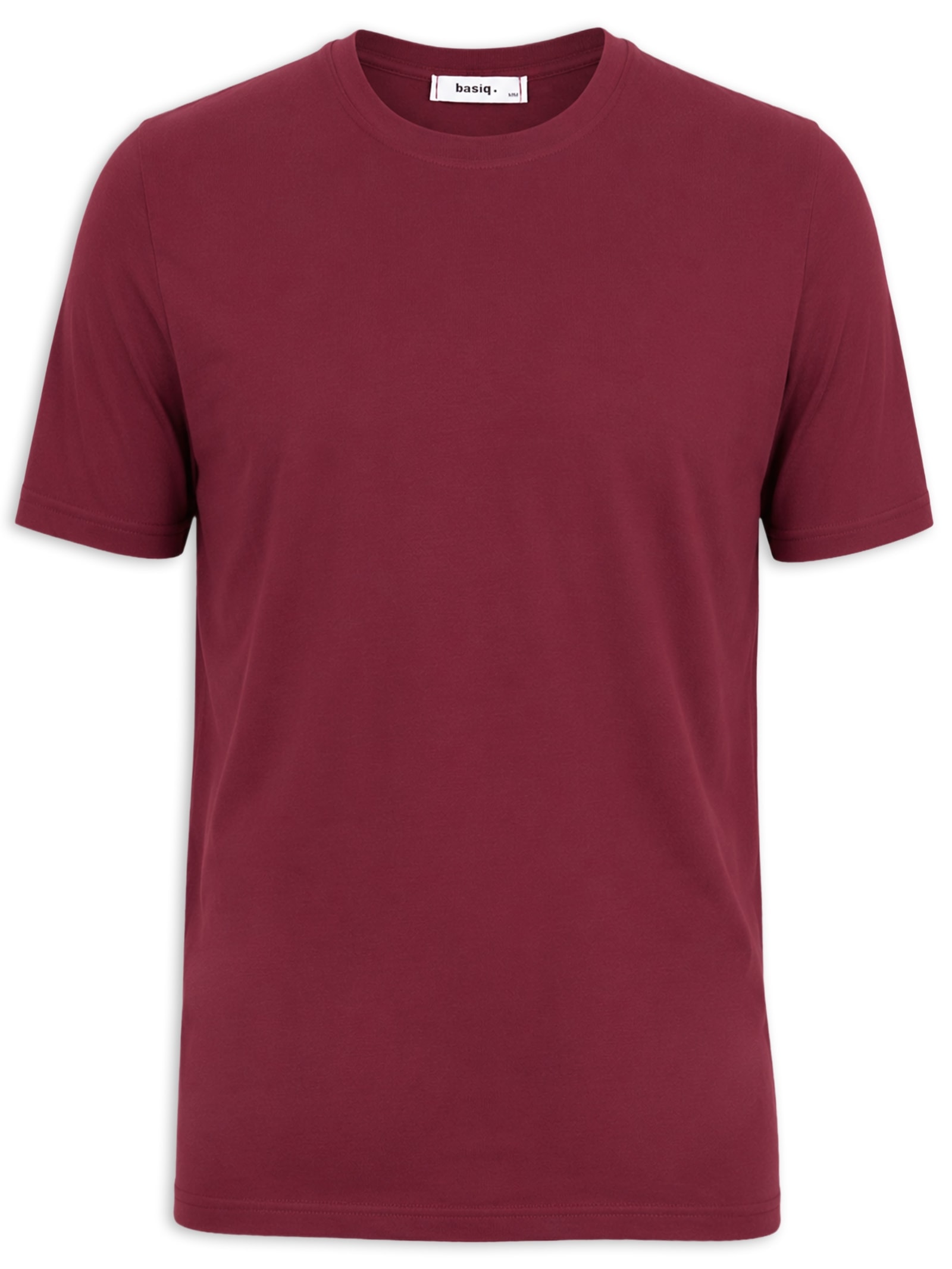 Camiseta Masculina Gola Redonda Manga Curta Vermelho Basiq Men