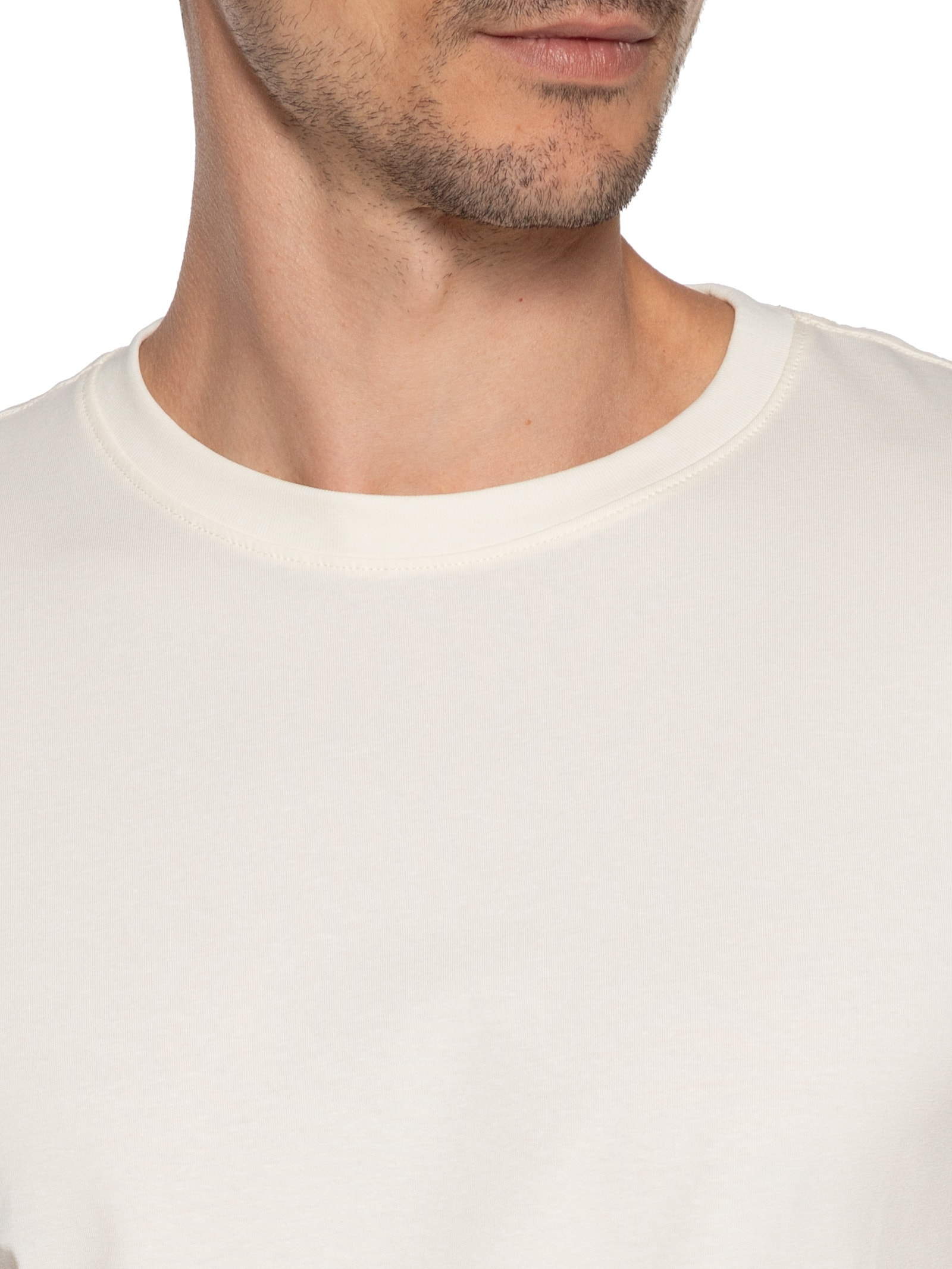 Camiseta Masculina Gola Redonda Off White Basiq Men