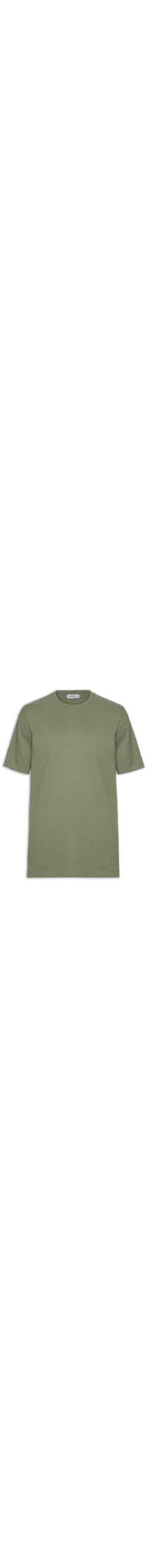 Camiseta Masculina Gola Redonda Oversized Básica - Verde
