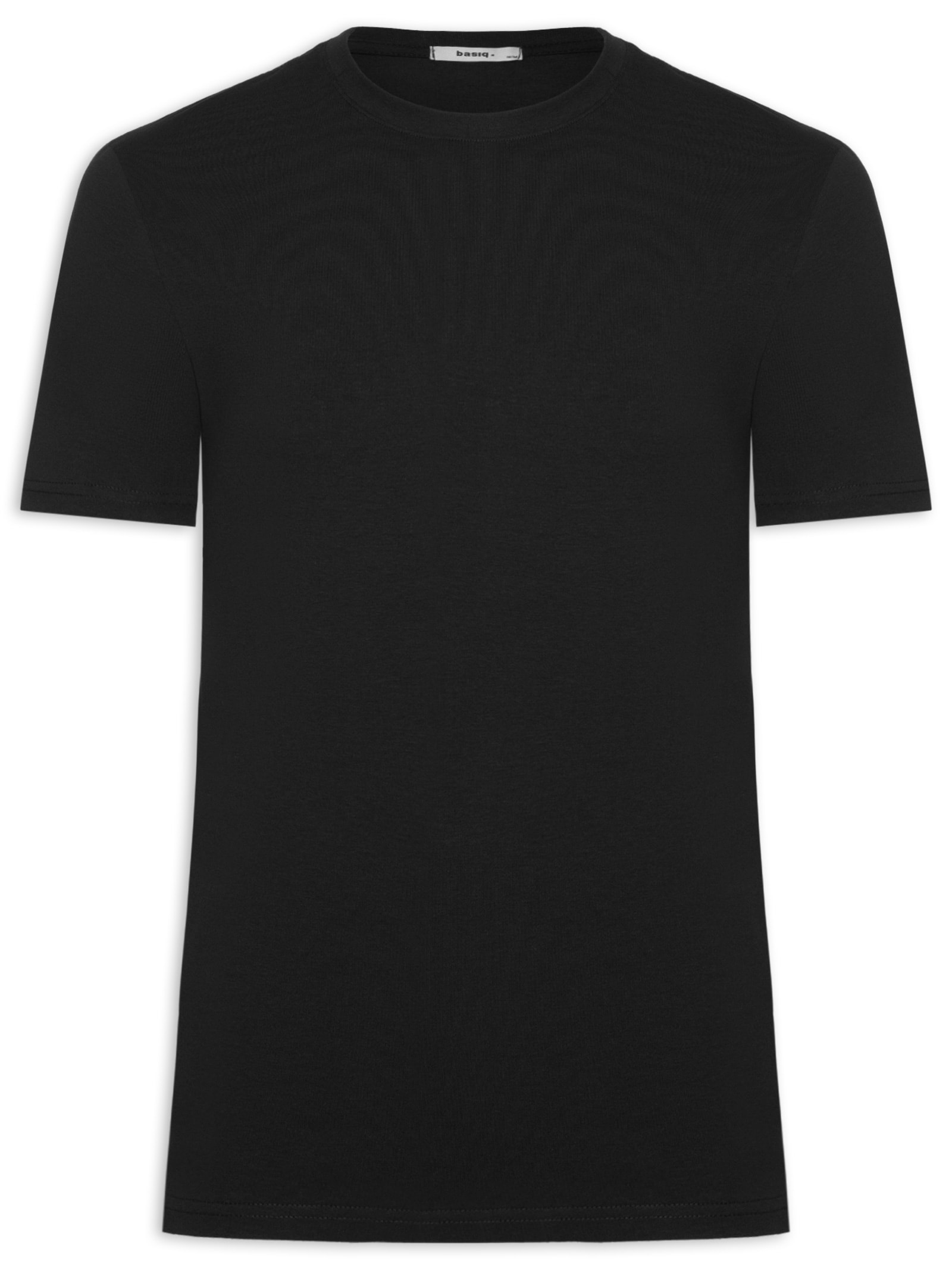 Camiseta Masculina Gola Redonda Preto Basiq Men