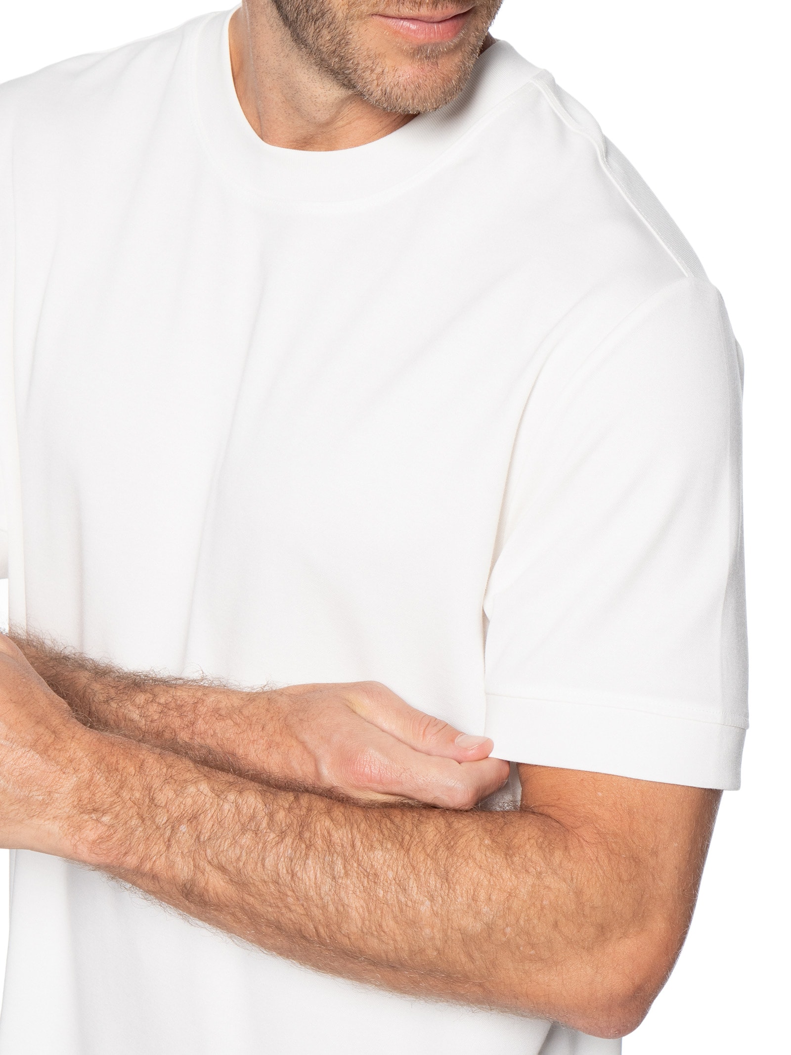 Camiseta Masculina Gola Redonda Reforçada Branco '2 Essential