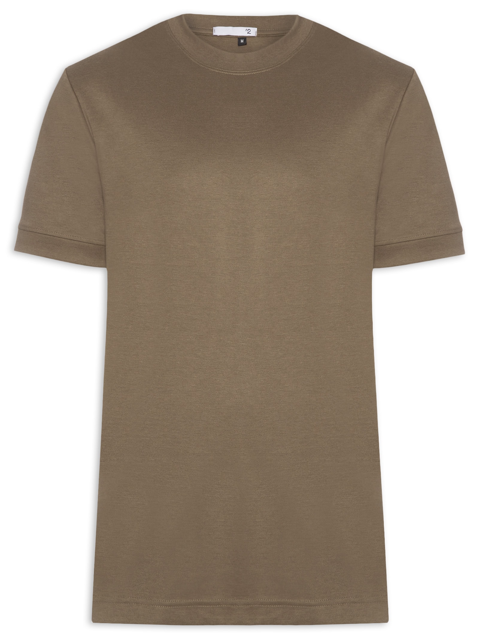 Camiseta Masculina Gola Redonda Reforçada – Marrom '2 Essential
