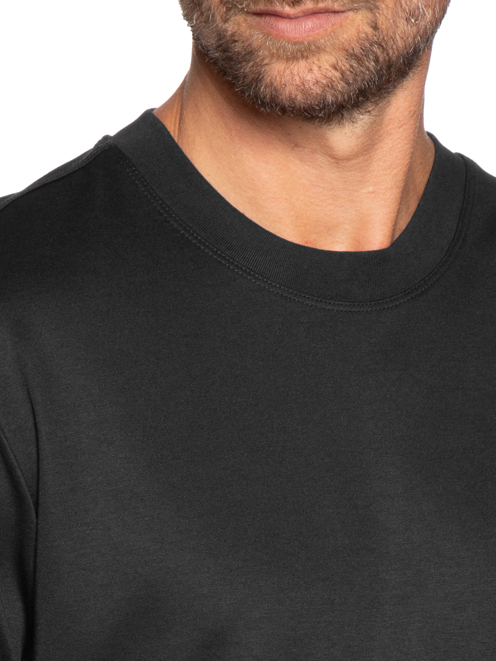 Camiseta Masculina Gola Redonda Reforçada – Preto '2 Essential