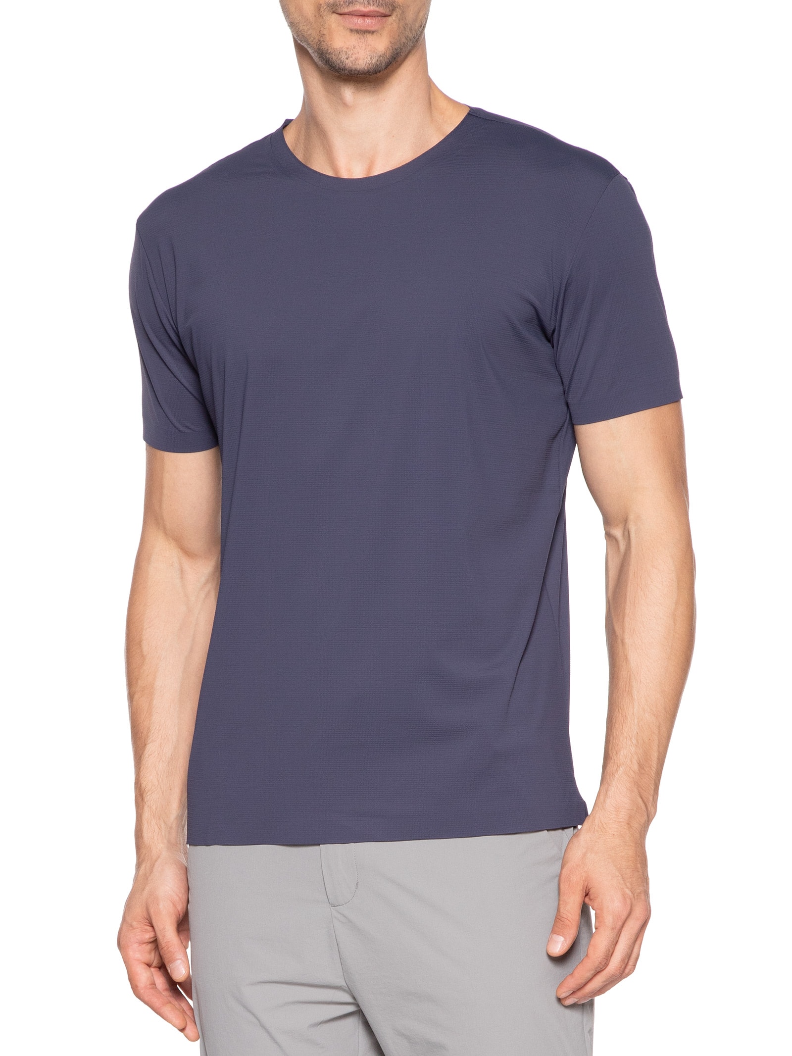 Camiseta Masculina Gola Redonda Tecnologia Caimento Perfeito Azul '2 Essential