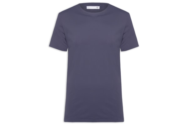 Camiseta Masculina Gola Redonda Tecnologia Caimento Perfeito - Azul