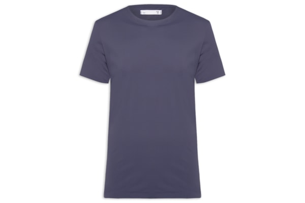 Camiseta Masculina Gola Redonda Tecnologia Caimento Perfeito - Azul