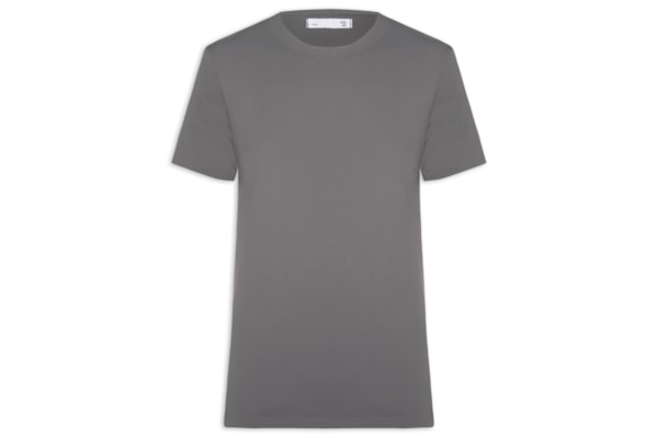 Camiseta Masculina Gola Redonda Tecnologia Caimento Perfeito - Cinza