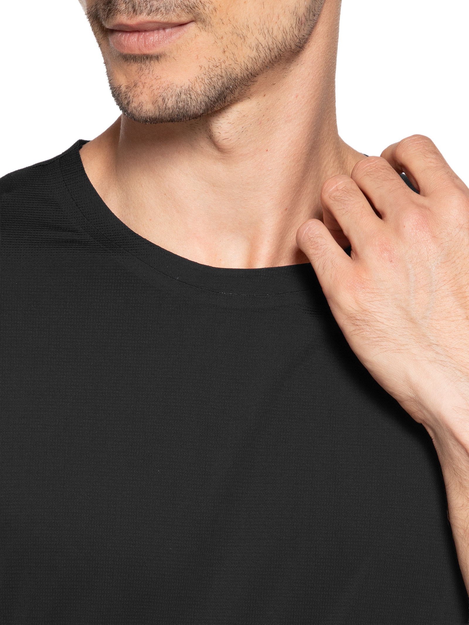 Camiseta Masculina Gola Redonda Tecnologia Caimento Perfeito Preto '2 Essential