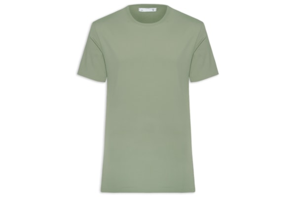 Camiseta Masculina Gola Redonda Tecnologia Caimento Perfeito - Verde