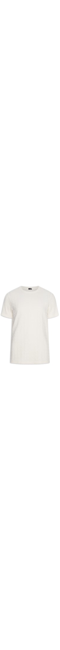 Camiseta Masculina Gola Redonda Texturizada - Branco