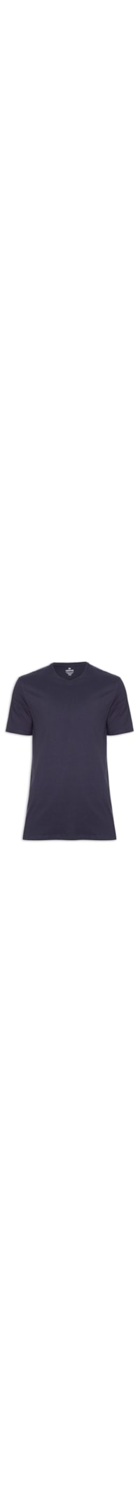 Camiseta Masculina Gola V - Azul