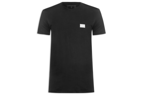 Camiseta Masculina Gola V - Preto