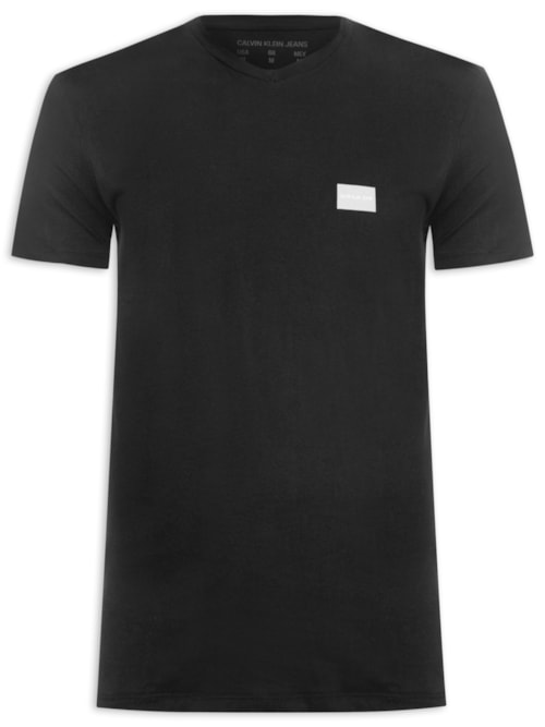 Camiseta Masculina Gola V – Preto